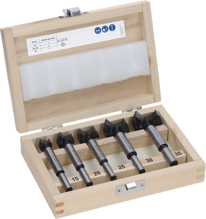 „Bosch EXPERT“ laminuotos medienos lankstų pjovimo grąžtų rinkinys, 5 vnt.